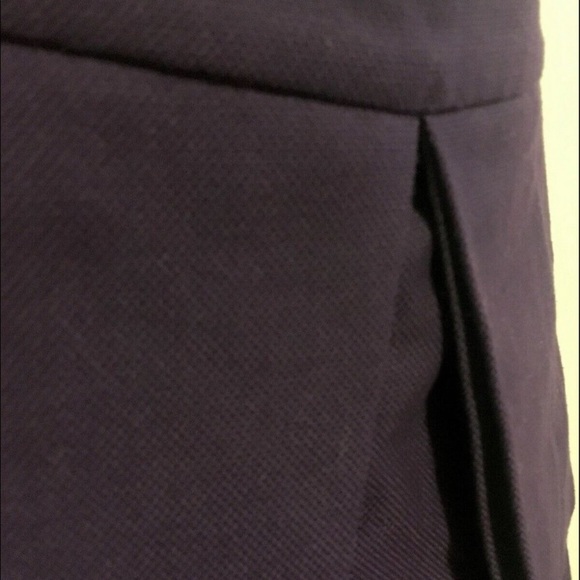 KATE SPADE SATURDAY PURPLE MINI SKIRT DEEP PLUM s Peplum flare Sz 0 texture NWT - Picture 6 of 15
